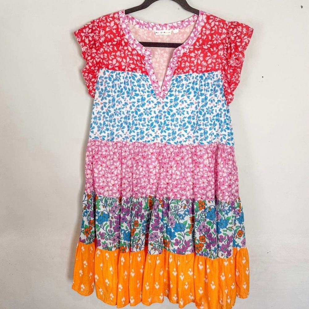 Roller Rabbit Pippa Dress Floral Mix size medium 
Collage Babydoll. NWT